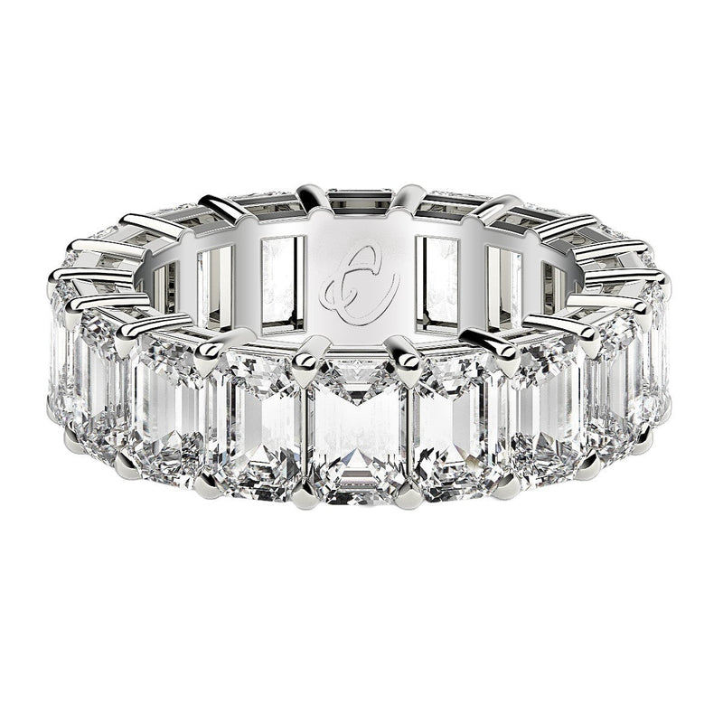 Bids.com Emerald Cut Lab Grown Diamond Eternity Ring in 14k White Gold (8 cttw FG/VS2) Rings