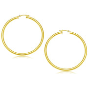 Bids.com 14k Yellow Gold Polished Hoop Earrings (50 mm) Earrings
