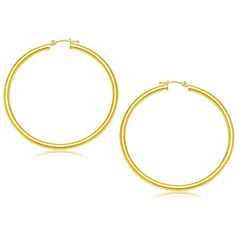 Bids.com 14k Yellow Gold Polished Hoop Earrings (50 mm) Earrings