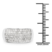 Bids.com 1.21 Carat Genuine White Diamond .925 Sterling Silver Ring Rings
