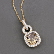 Bids.com IGI Certified 2.50 Carat Genuine Brown Diamond Center and 0.31cttw White Diamond 18K Yellow Gold Pendant (2.81cttw) Pendants