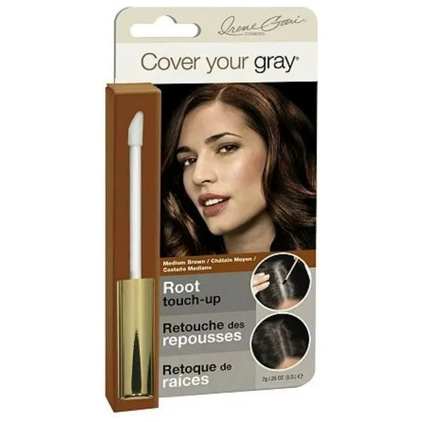 Irene Gari Cover Your Gray for Women Root Touch Up Medium Brown   0.25 oz