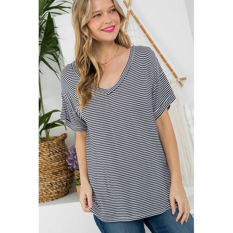 Pin Stripe Boxy Top