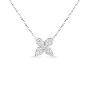 Bids.com 10K White Gold 1/2 Cttw Brilliant Round Diamond Marquise Shaped 4 Leaf Clover Adjustable 16-18" Inch Pendant Necklace (I-J Color, I1-I2 Clarity) Necklaces
