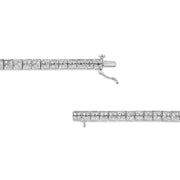 Bids.com .925 Sterling Silver 2 Cttw Prong Set Round-Cut Diamond 4 Stone Box Link Bracelet (I-J Color, I3 Clarity) - 7.25" Bracelets