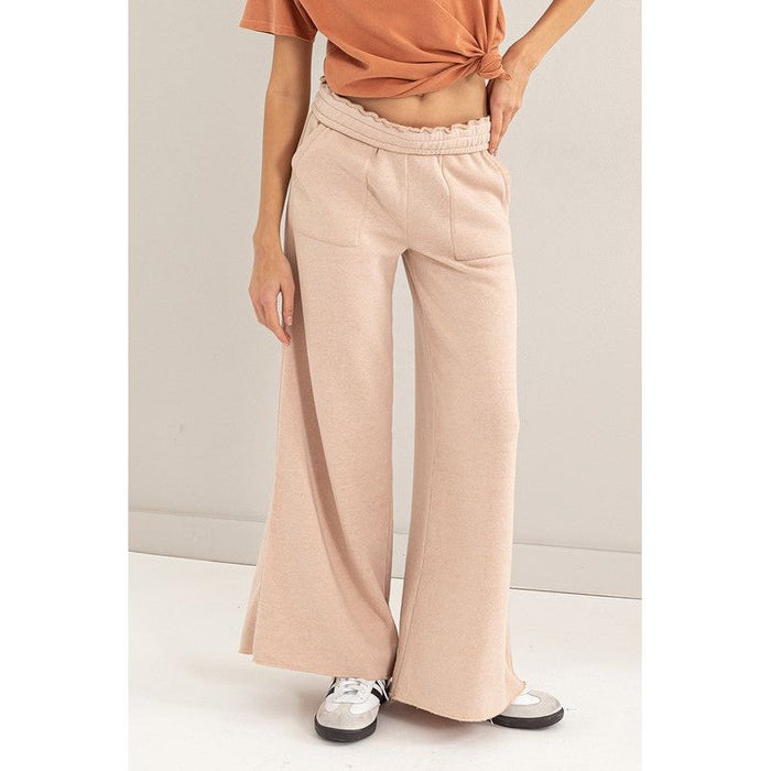 High Rise Wide Leg Drawstring Pants