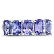 Bids.com 2.65 Carat Genuine Tanzanite .925 Sterling Silver Ring Rings