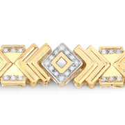 Bids.com 0.98 Carat Genuine White Diamond .925 Sterling Silver Bracelet Bracelets