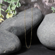 Bids.com 14k Yellow Gold Classic Box Chain 0.45mm Necklaces