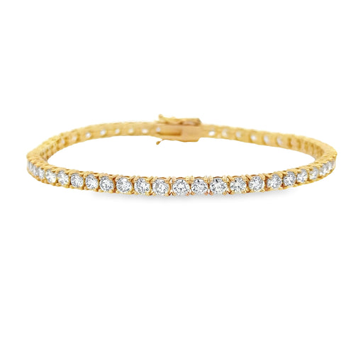 Bids.com 5.50ct Diamond Tennis Bracelet 18KT Yellow Gold Bracelets White Smoke 7