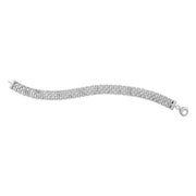 Bids.com 14k White Gold Faceted Panther Link Chain Bracelet Bracelets