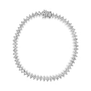 Bids.com 14K White Gold 5 1/2 Cttw Round Diamond 2-Prong Tennis Bracelet (H-I Color, SI2-I1 Clarity) - 7" Bracelets
