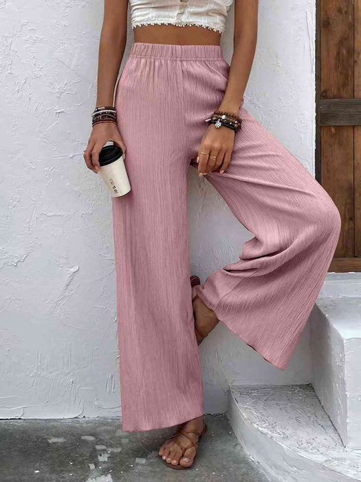 Full Size High Waist Wide Leg Pants by VYSN