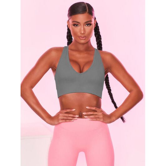 Scoop Neck Wide Strap Active Bra