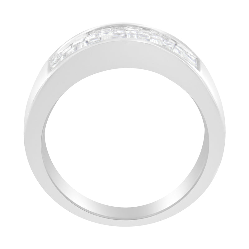 Bids.com 14K White Gold Princess and Baguette-cut Diamond Ring (1.0 Cttw, H-I Color, VS2-SI1 Clarity) - Size 6 Rings