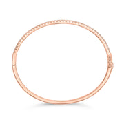 Bids.com 14K Rose Gold 1.00 Cttw Half Eternity Diamond Bangle Bracelet (G-H Color, SI2-I1 Clarity) - 7" Inches Bracelets