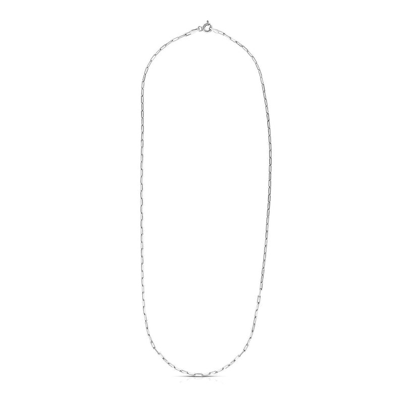 Bids.com Sterling Silver Rhodium Plated Paperclip Chain (1.8 mm) Necklaces