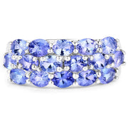 Bids.com 2.72 Carat Genuine Tanzanite .925 Sterling Silver Ring Rings