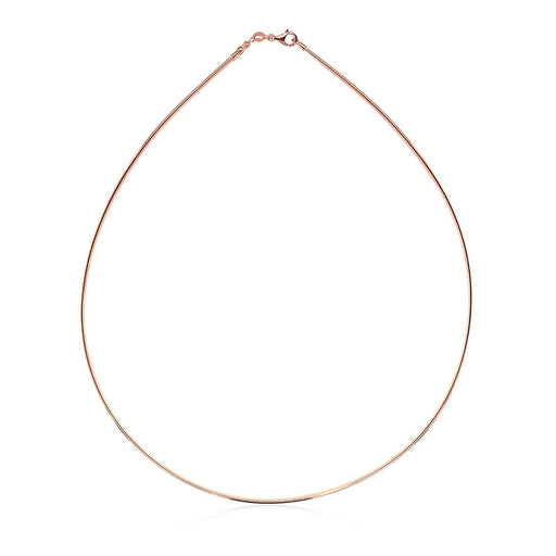 Bids.com 14k Rose Gold Necklace in a Round Omega Chain Style Necklaces