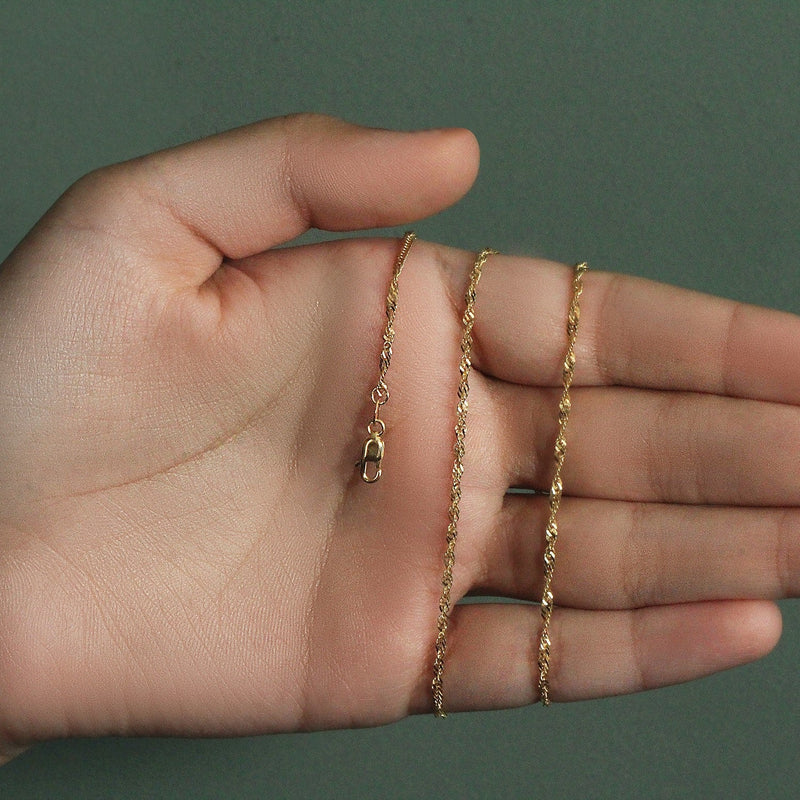 Bids.com 14k Yellow Gold Singapore Chain 1.7mm Necklaces
