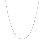 Bids.com 14k White Gold Classic Box Chain 0.45mm Necklaces