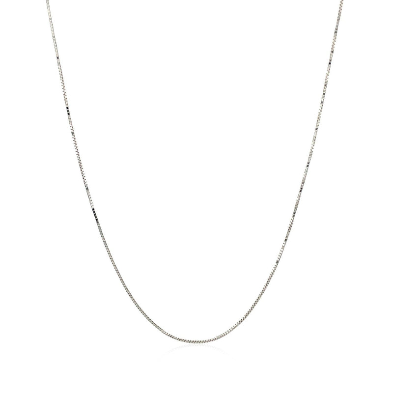 Bids.com 14k White Gold Classic Box Chain 0.45mm Necklaces