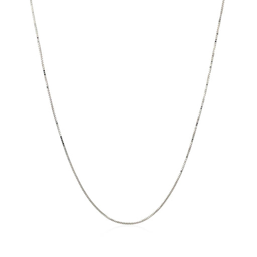 Bids.com 14k White Gold Classic Box Chain 0.45mm Necklaces