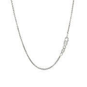 Bids.com 14k White Gold Round Box Chain 1.35 mm Necklaces