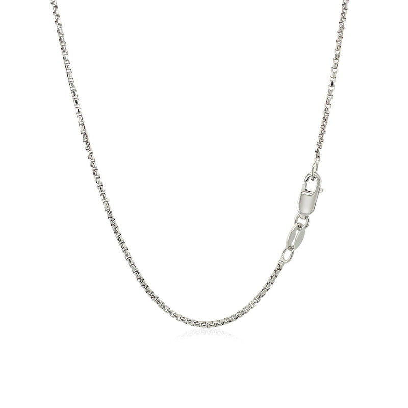 Bids.com 14k White Gold Round Box Chain 1.35 mm Necklaces