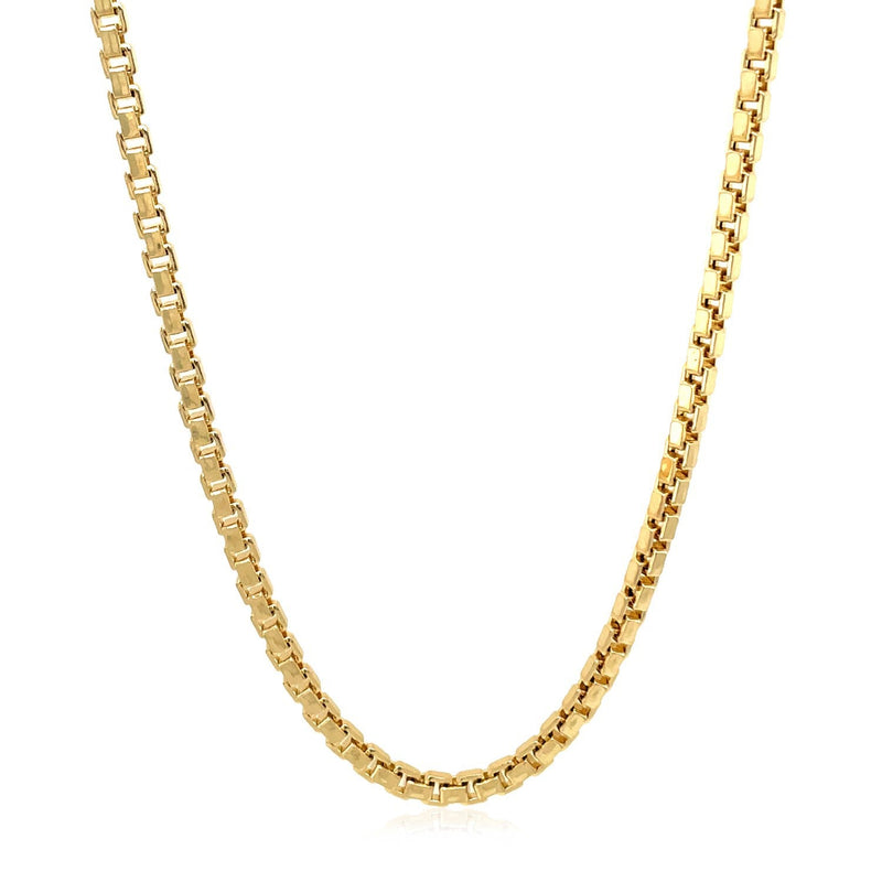 Bids.com 2.5mm 14k Yellow Gold Semi Solid Box Chain Necklaces