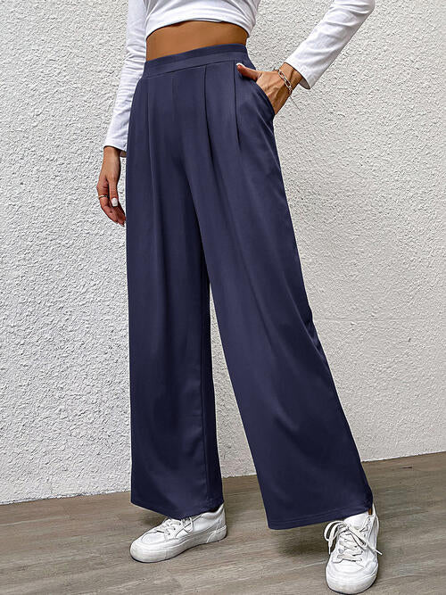 High Waist Straight Pants by VYSN