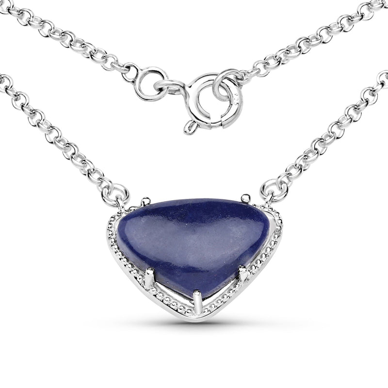 Bids.com 3.92 Carat Genuine Blue Aventurine .925 Sterling Silver Pendant Pendants