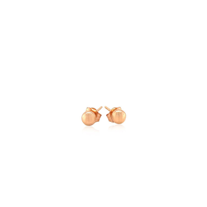 Bids.com 14k Rose Gold Ball Style Stud Earrings (4.0 mm) Earrings