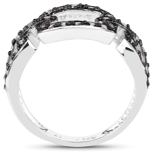 Bids.com 0.32 Carat Genuine Champagne Diamond .925 Sterling Silver Ring Rings