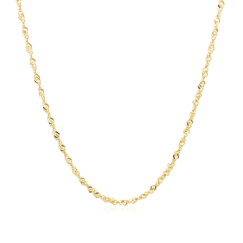 Bids.com 14k Yellow Gold Singapore Chain 1.5mm Necklaces