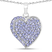 Bids.com 3.97 Carat Genuine Tanzanite .925 Sterling Silver Pendant Pendants