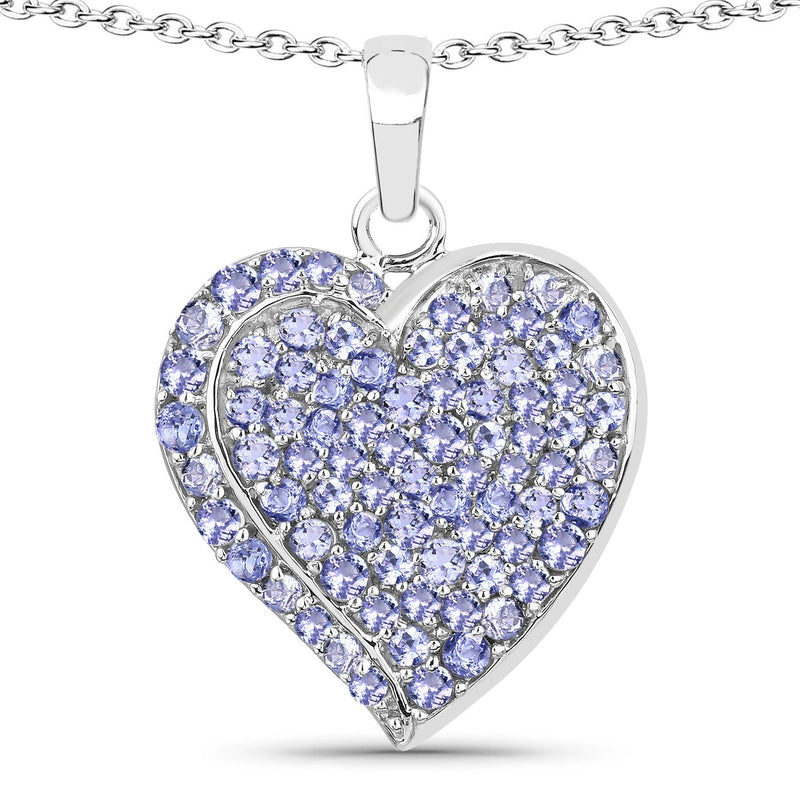 Bids.com 3.97 Carat Genuine Tanzanite .925 Sterling Silver Pendant Pendants