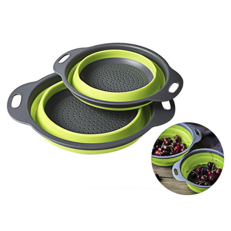 🥦 Foldable Silicone Colander – Space-Saving Strainer