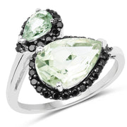 Bids.com 3.42 Carat Genuine Multi Stone .925 Sterling Silver Ring Rings