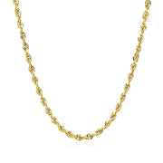 Bids.com 2.75mm 14k Yellow Gold Solid Diamond Cut Rope Chain Necklaces
