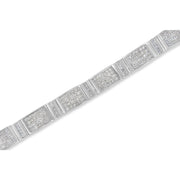 Bids.com 14K White Gold 7.0 Cttw Princess Cut Diamond 7" Alternating Vertical and Horizontal Rectangular Link Tennis Bracelet (H-I Color, SI2-I1 Clarity) Bracelets