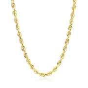 Bids.com 4.0mm 10k Yellow Gold Solid Diamond Cut Rope Chain Necklaces