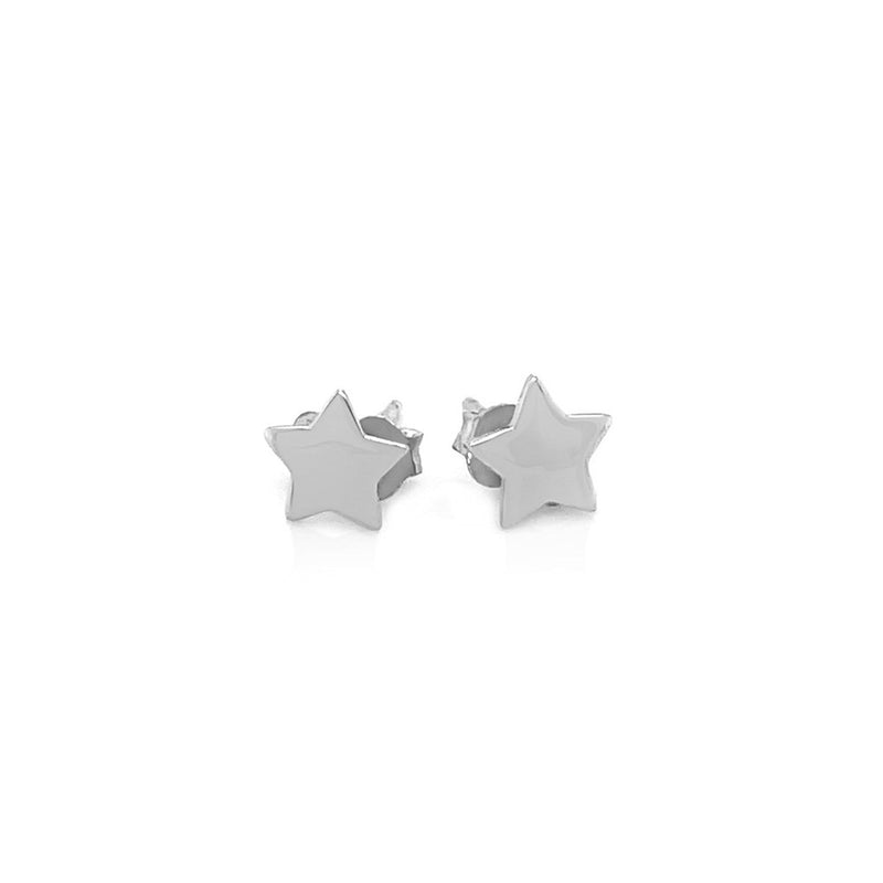 Bids.com 14k White Gold Post Earrings with Stars Earrings