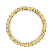 Bids.com 10K Yellow Gold 10-1/3 Cttw Alternating Coco Color and White Diamond 5 Row Tennis Bracelet (Brown/H-I Color, SI1-SI2 Clarity) - Size 7.25 Bracelets