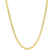Bids.com 2.2mm 14k Yellow Solid Gold Diamond Cut Round Franco Chain Necklaces
