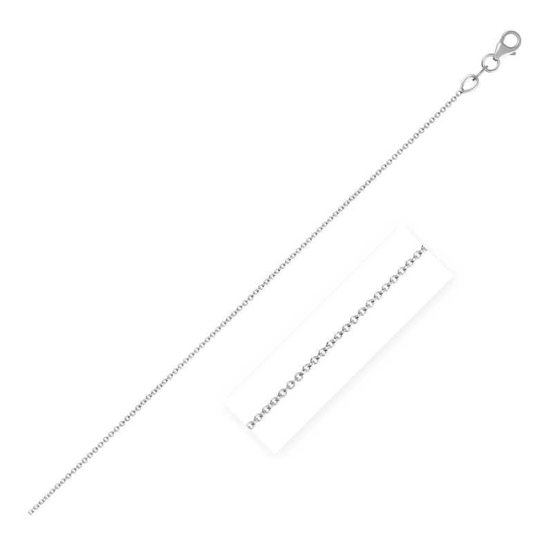 Bids.com Double Extendable Cable Chain in 14k White Gold (1.0mm) Necklaces