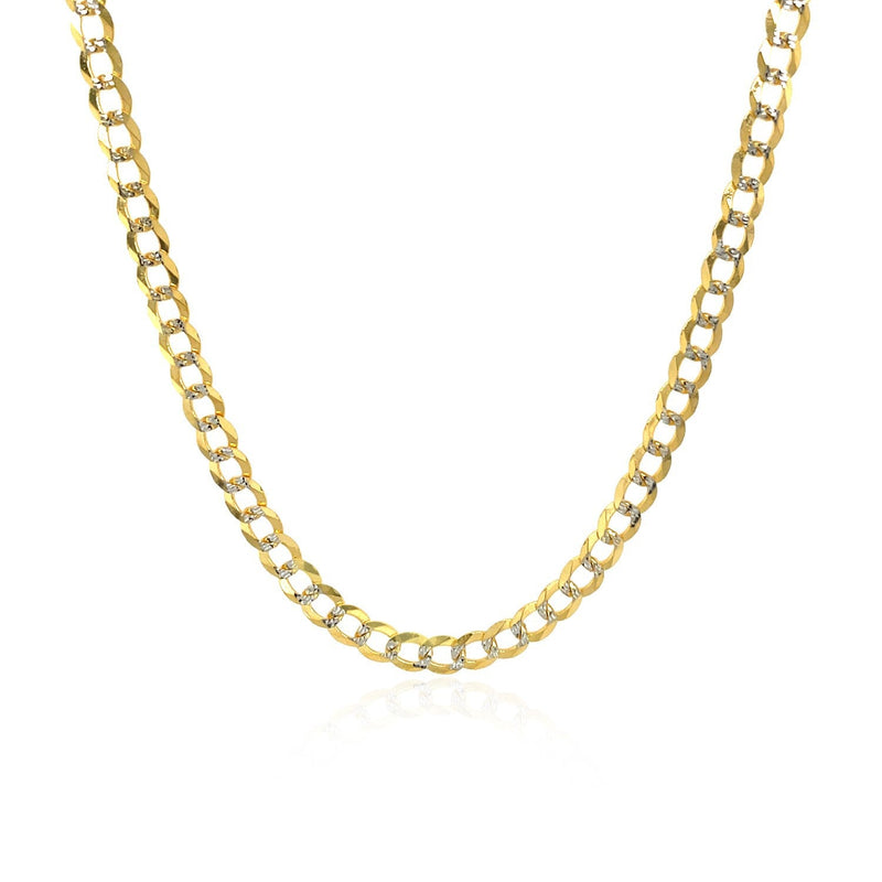 Bids.com 3.2 mm 14k Two Tone Gold Pave Curb Chain Necklaces