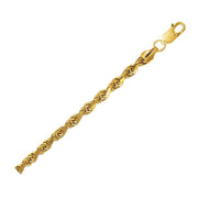 Bids.com 10K Yellow Gold Hollow Diamond Cut Rope Chain (4.00 mm) Necklaces