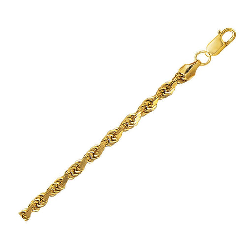 Bids.com 10K Yellow Gold Hollow Diamond Cut Rope Chain (4.00 mm) Necklaces