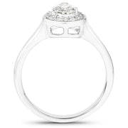 Bids.com 14K White Gold 0.64 Carat Genuine White Diamond Ring Rings